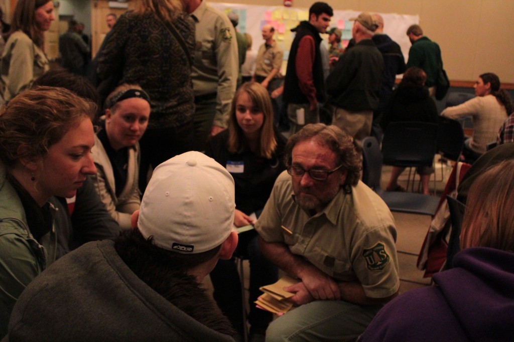 Students were able to interact with forest rangers.  Photo by Brandy Carl.