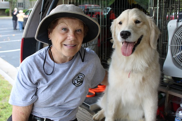 Cadaver Dog Training 09 Deputy Kathy Adamle and Bridget. Photo by Ben Haines.